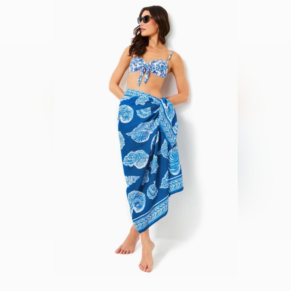 Lilly Pulitzer Pareo CoverUp Barton Blue Shell Of A Good Time